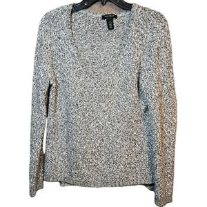 Women's White House/Black Market Long Sleeve V Neck‎ Knit Sweater Size Medium